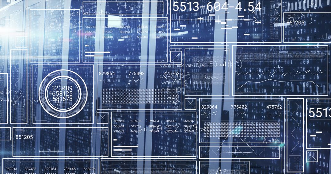 Data Processing Interface Over Modern Server Room