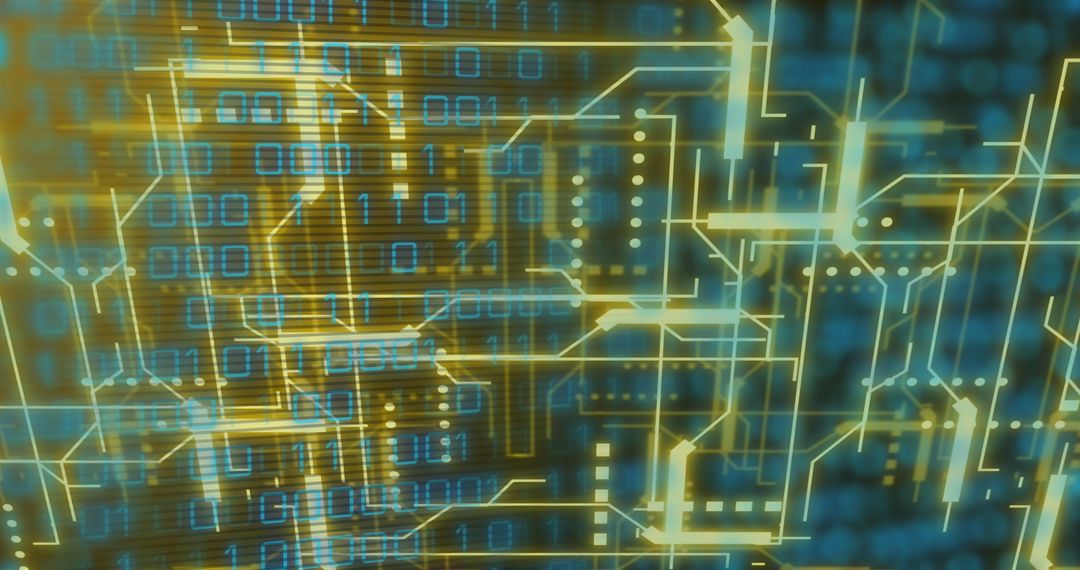 Abstract Digital Data Network with Circuits and Binary Code