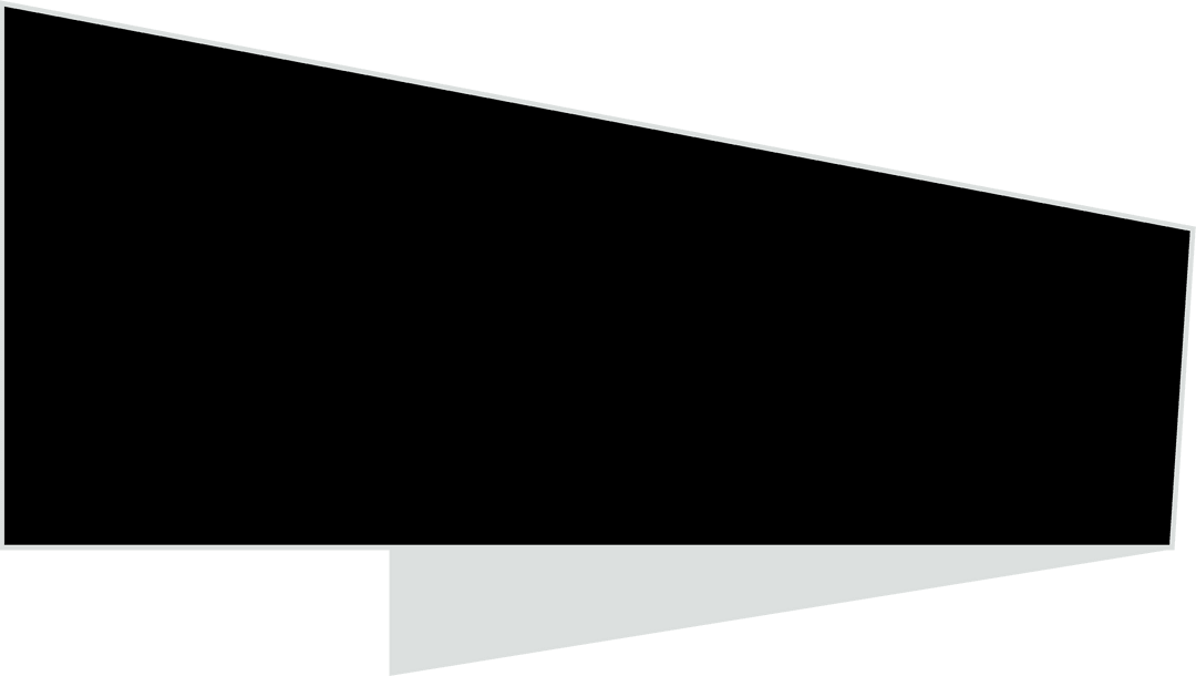 Geometric Black Modern Shape on Transparent Background