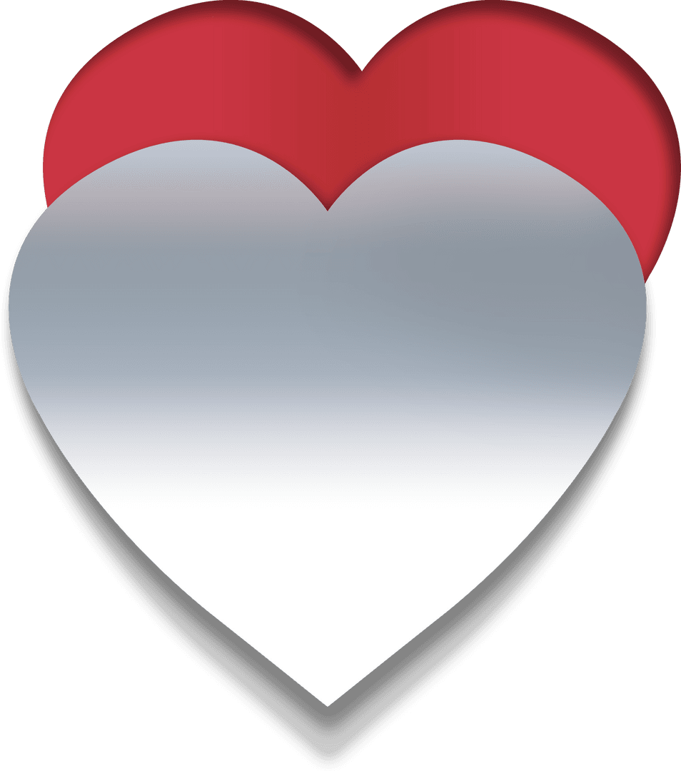 Red Love Heart Vector with Transparent Background for Valentine's Celebration