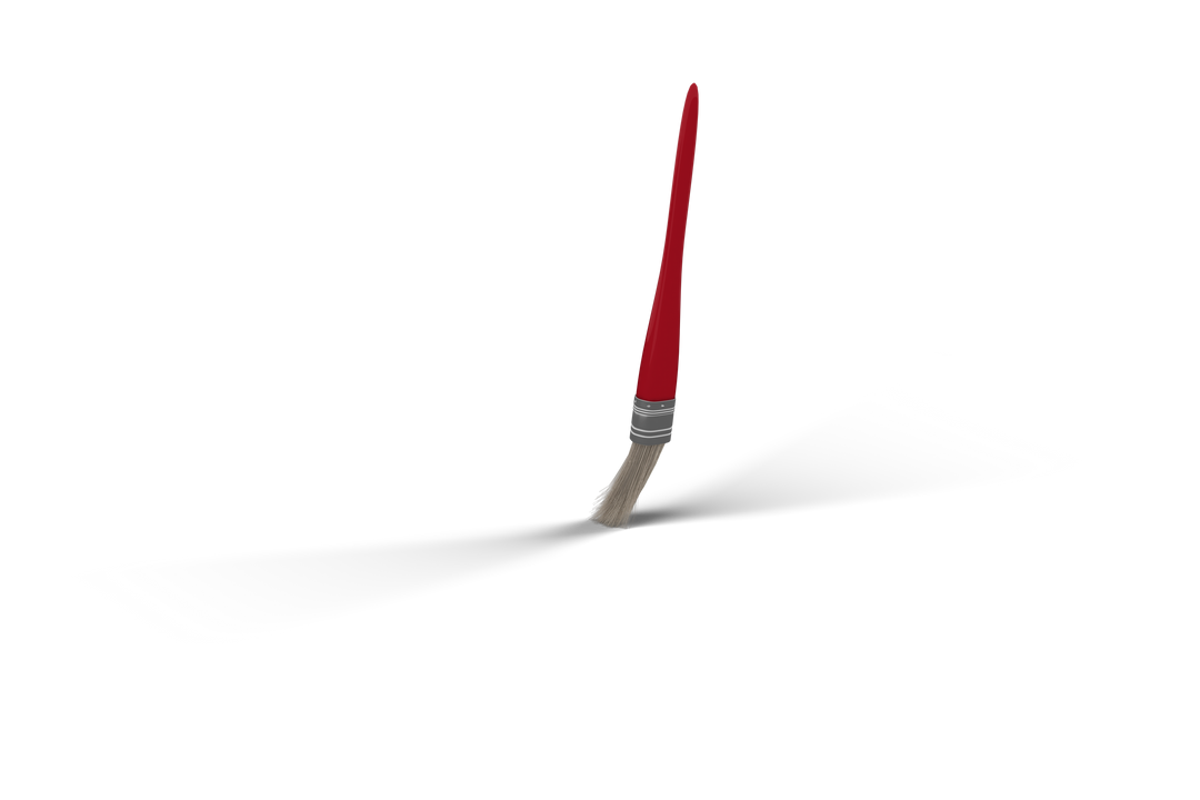 Transparent Graphic of Red Paintbrush with Realistic Detail - Download Free Stock Images Pikwizard.com