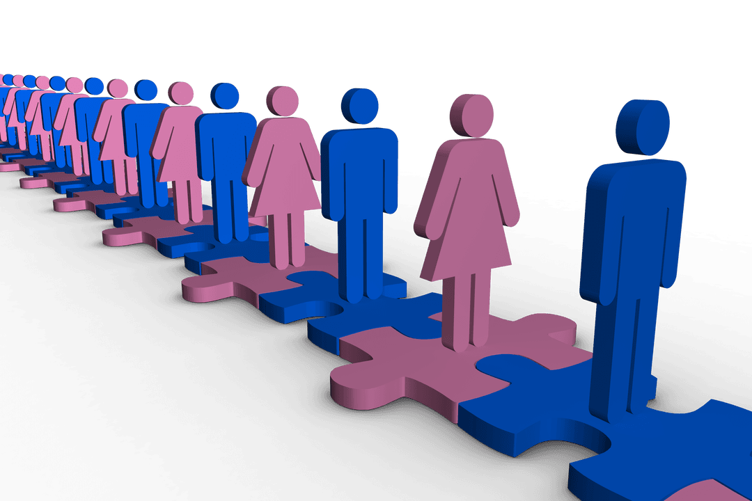 Transparent Row of Teamwork Puzzle SVG Concept