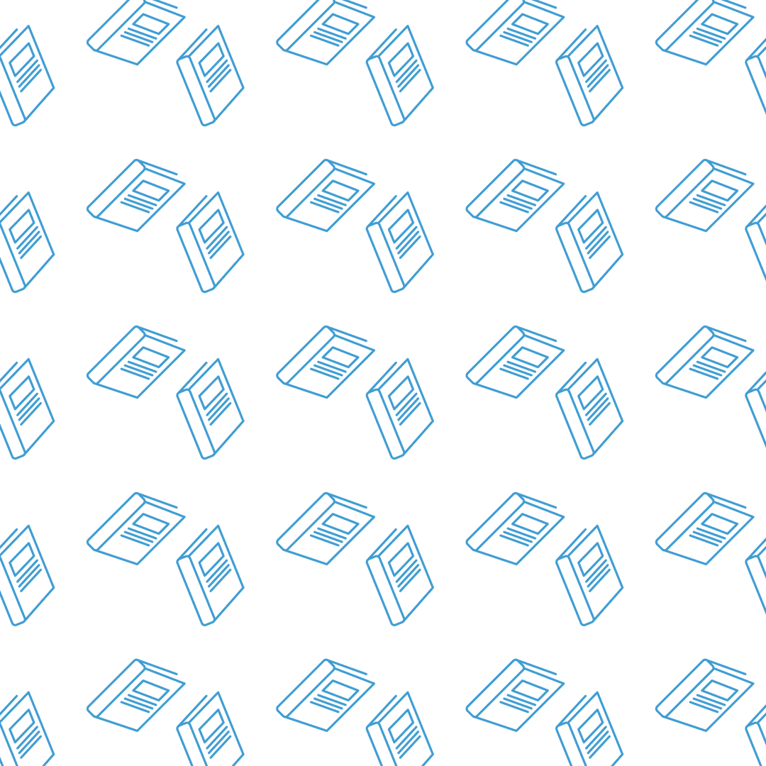 Seamless Pattern of Blue Notebooks on Transparent Background for Creative Design