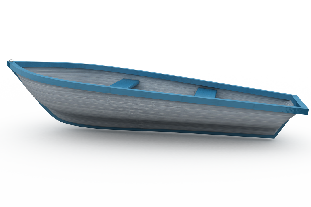 Blue White Painted Transparent Boat Floating - Download Free Stock Images Pikwizard.com