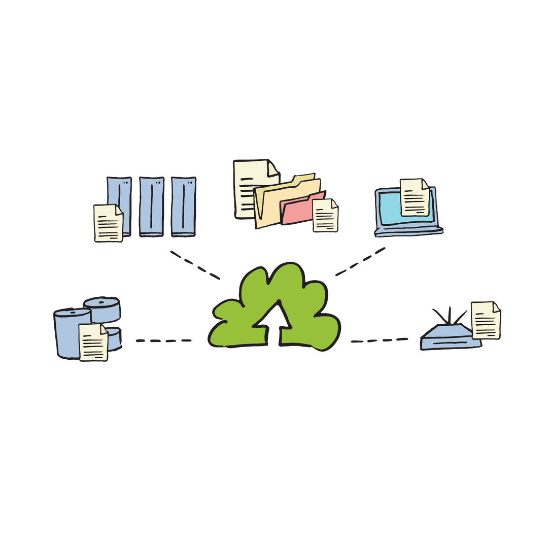 Transparent Network Cloud Communication Conceptual Illustration
