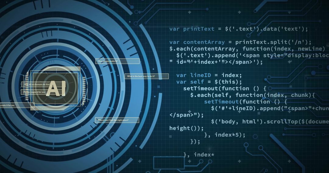 Artificial Intelligence Data Flow and Programming Code - Free Images, Stock Photos and Pictures on Pikwizard.com