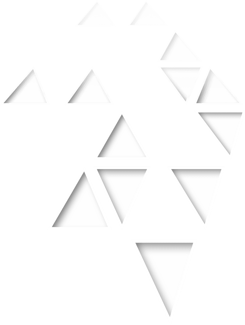 Abstract geometric triangle pattern on transparent background