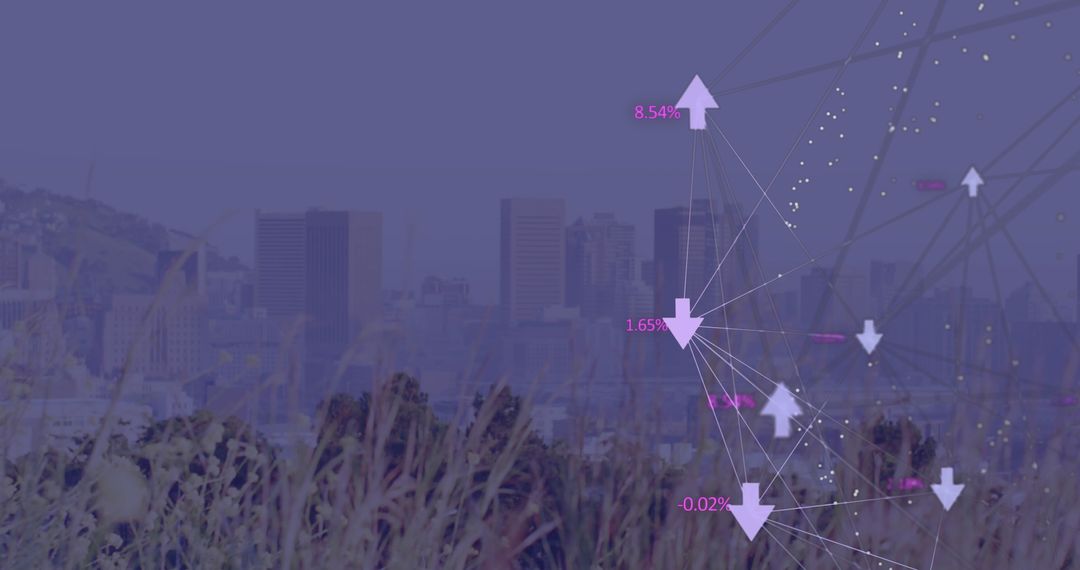Digital Globe and Icons Against Urban Cityscape for Business Networking