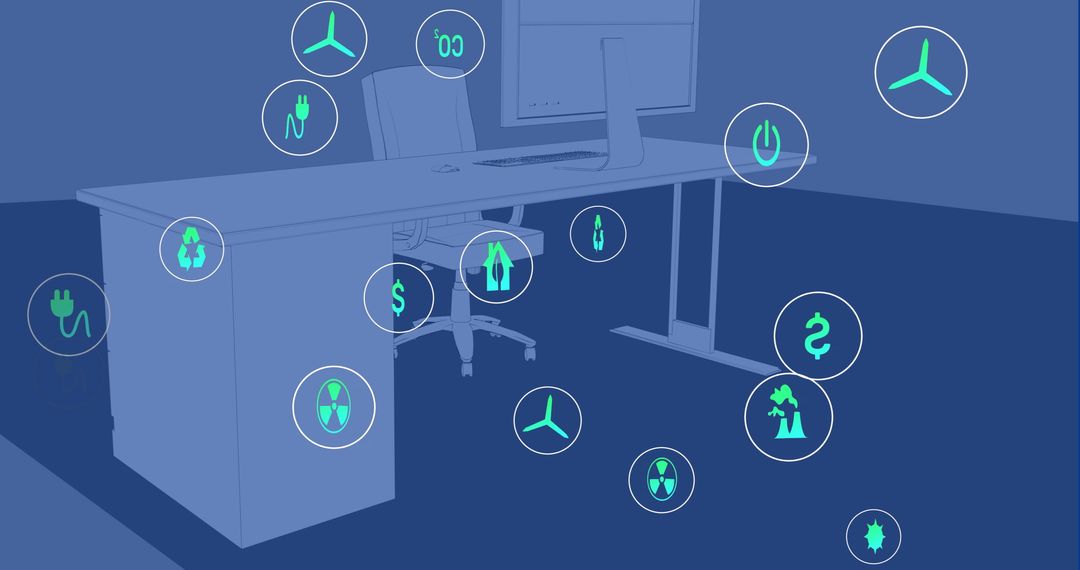 Innovative Green Technology Interface in Modern Office
