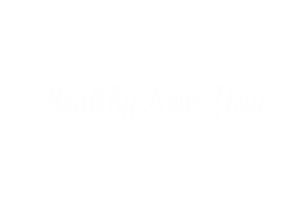 Healthy New Year Text Design on Transparent Background