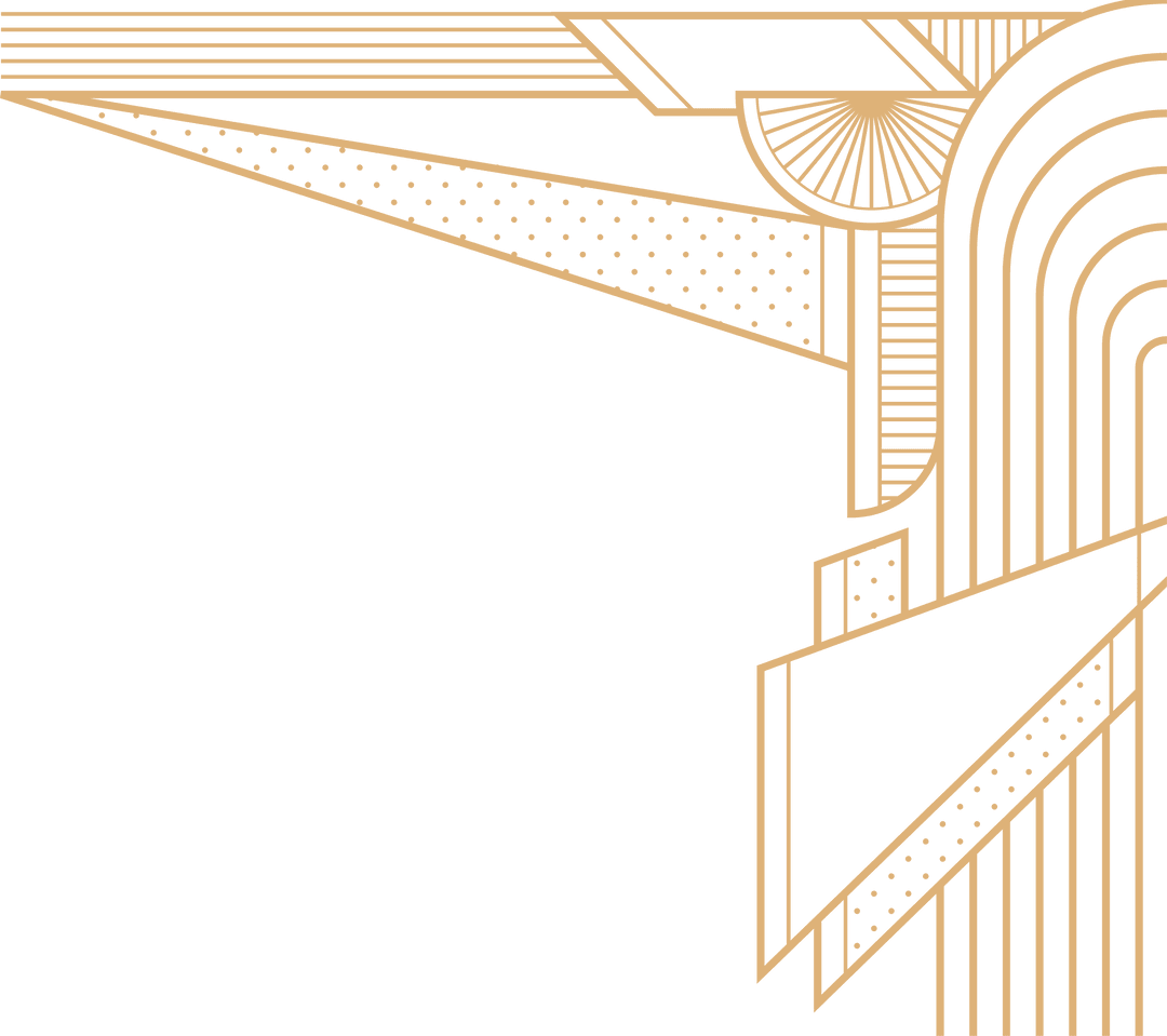 Transparent Minimalist Abstract Golden Corner Design Geometry