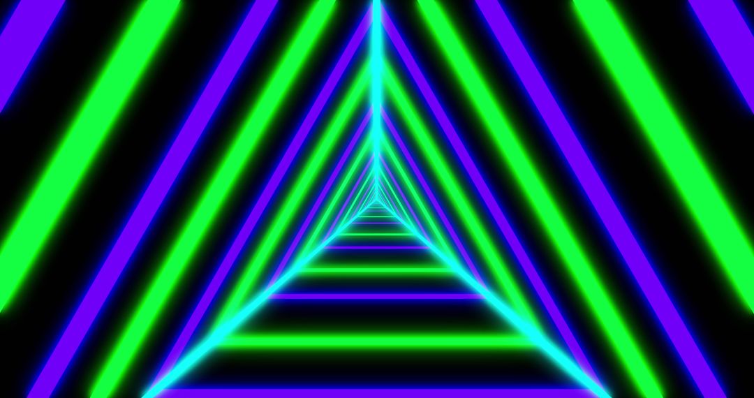Hypnotic Neon Triangle Pattern in Vivid Colors
