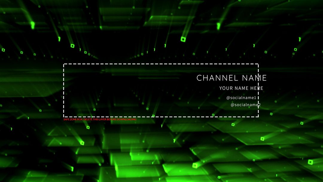 Futuristic Matrix-Style Tech Banner Template from Pikwizard