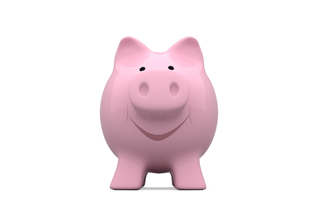 Transparent Pink Piggy Bank Isolated on Transparent Background Saves Finances - Download Free Stock Images Pikwizard.com