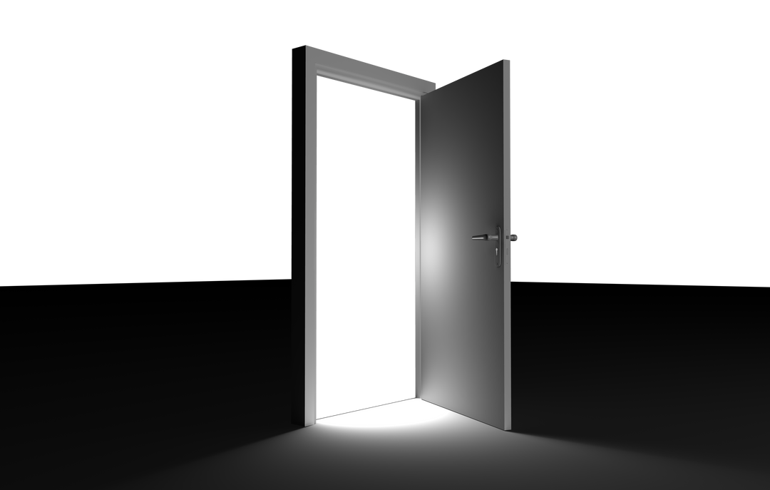 Digital Illustration of Open Door on Transparent Background - Download Free Stock Images Pikwizard.com