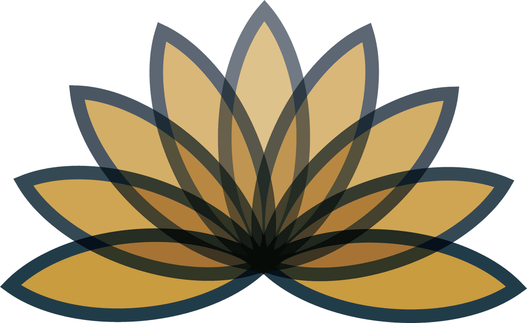 Digital Illustration of Transparent Brown Lotus Flower Design