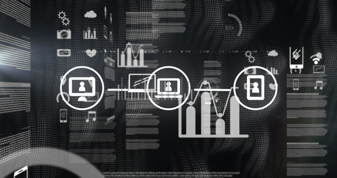 Data Processing on Digital Interface with Graphs and Icons