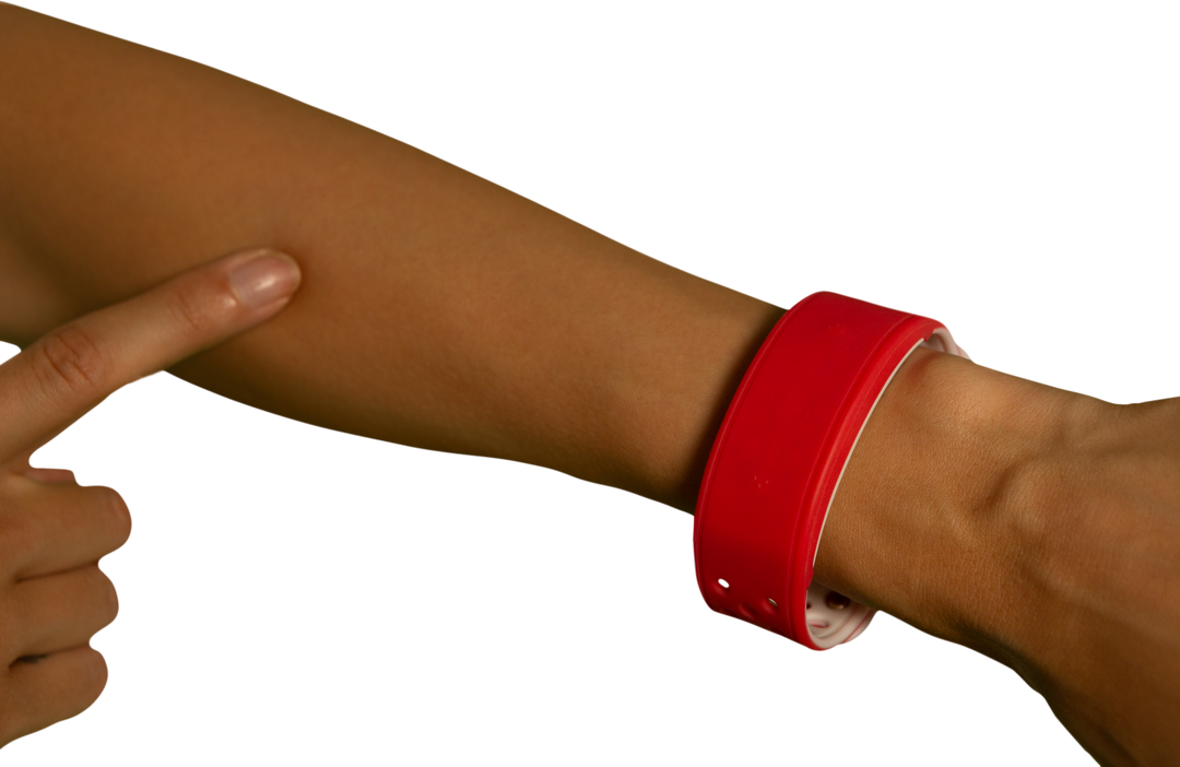 Transparent Close-Up Gesture with Red Wristband - Download Free Stock Images Pikwizard.com