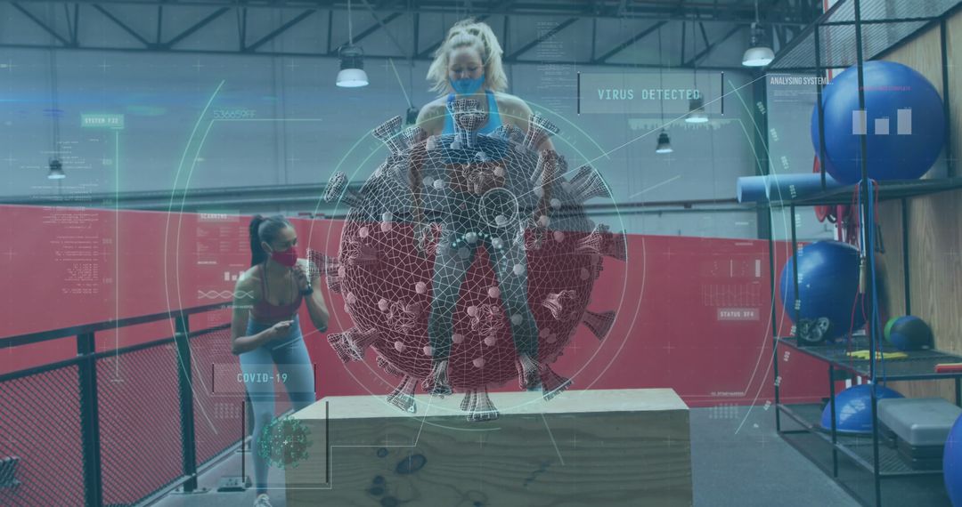 Virtual Reality Pandemic Simulation Gym Workout