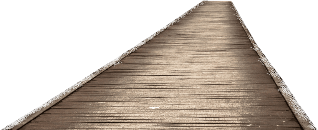 Transparent Wooden Boardwalk with Copy Space