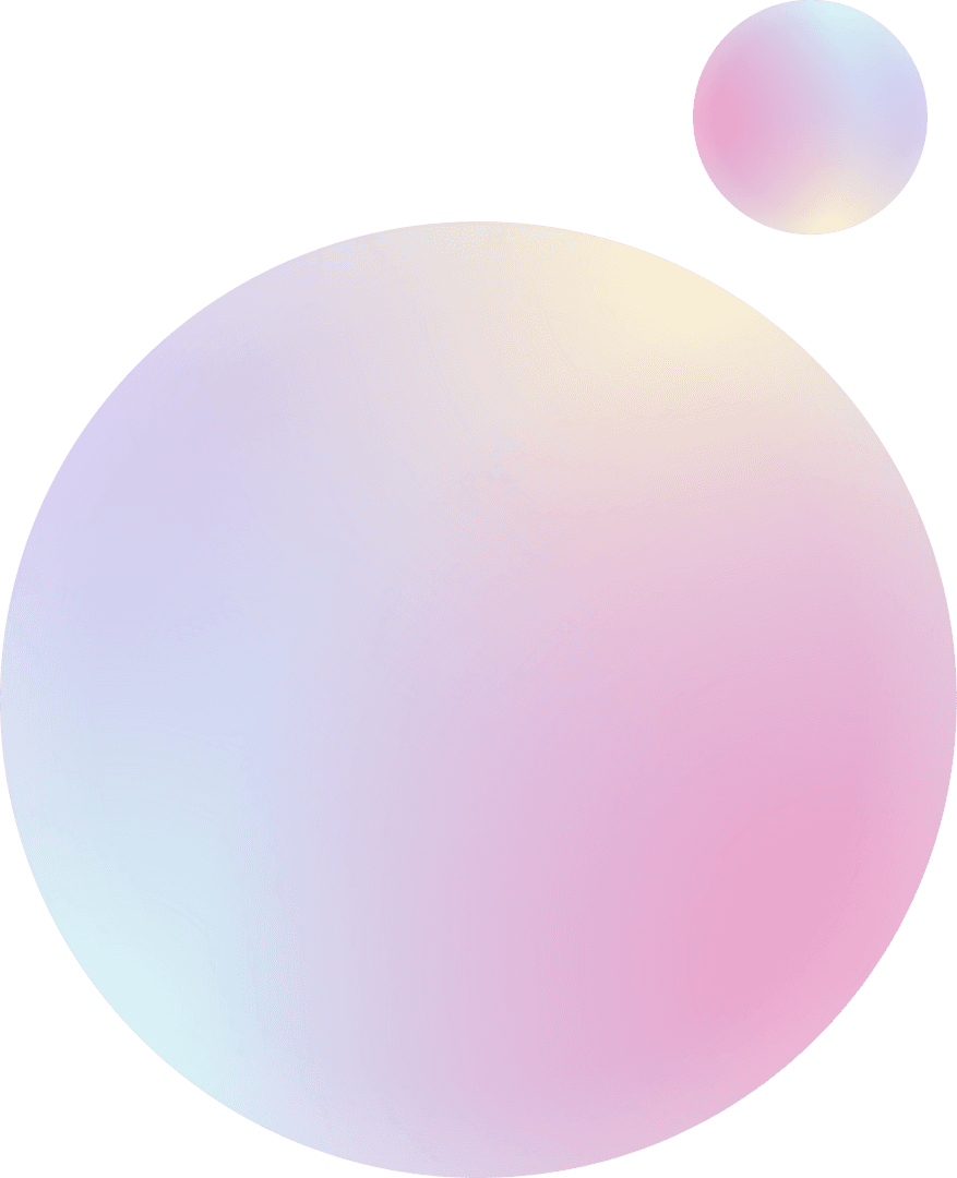 Pastel Gradient Orbs on Transparent Background for Modern Digital Art