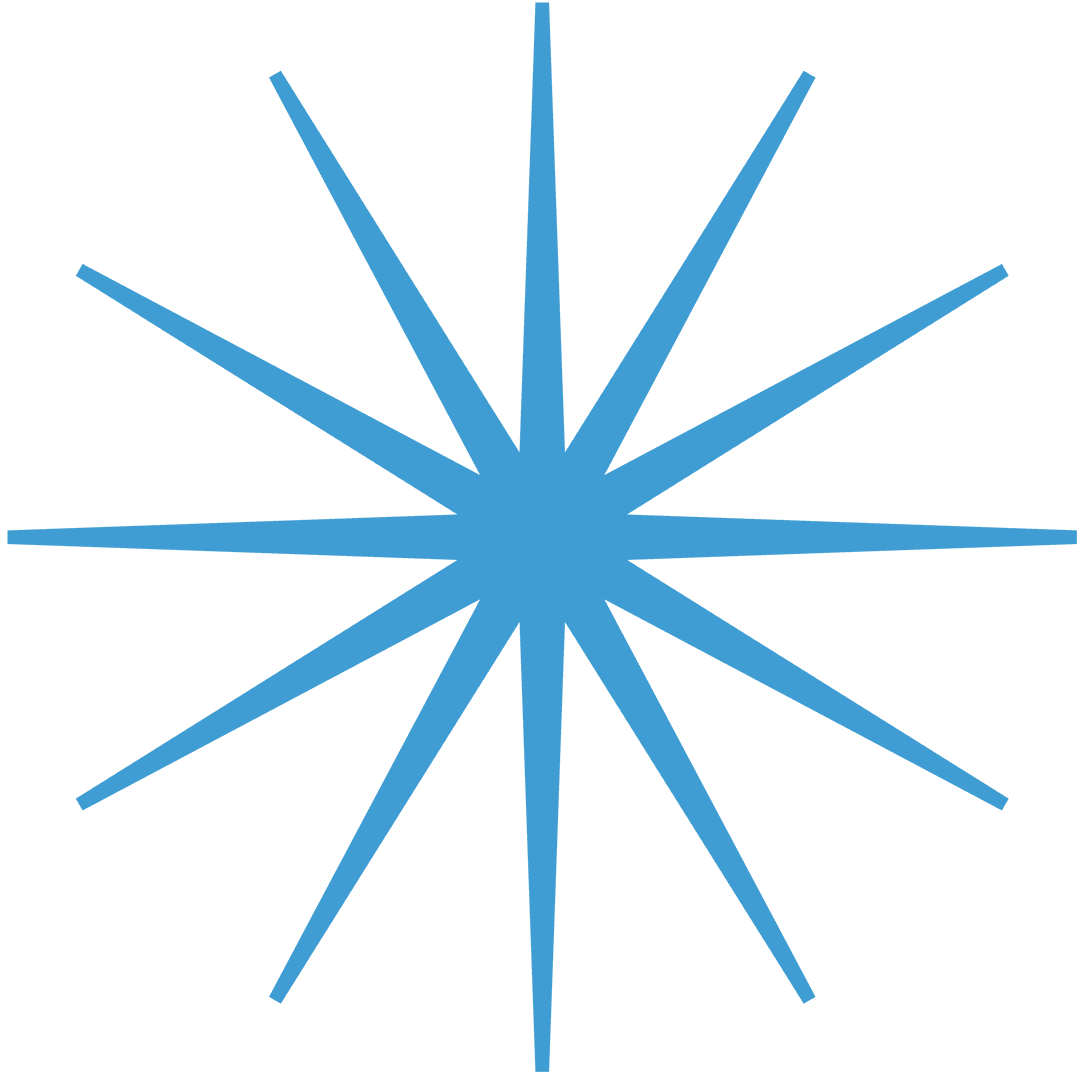 Blue Star Graphic on Transparent Background