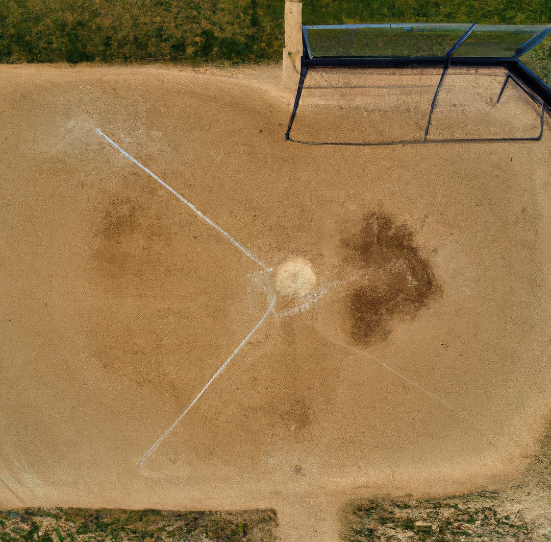 Aerial View of Baseball Field Home Plate - Free Images, Stock Photos and Pictures on Pikwizard.com