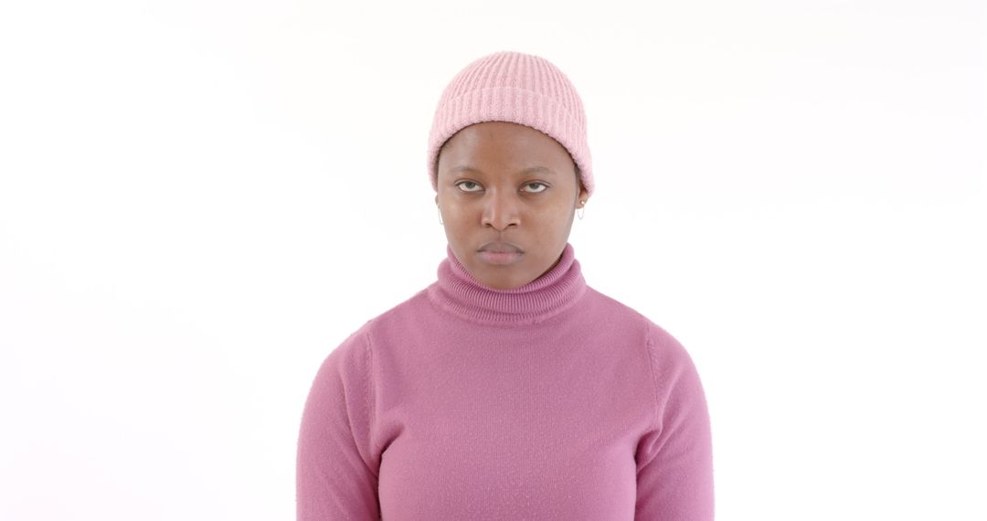 Woman in Pink Resting Mindful Under Soft Light