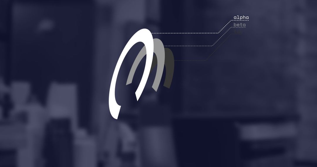 Abstract Digital Interface with Data Layers Concept