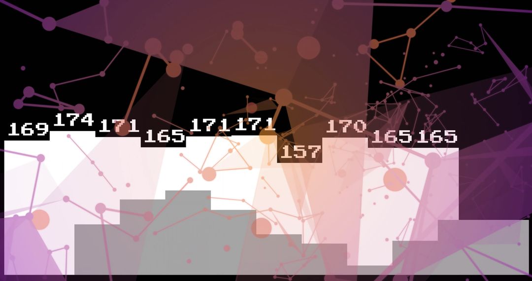 Dynamic Digital Fintech Illustration with Data Points and Connection Lines