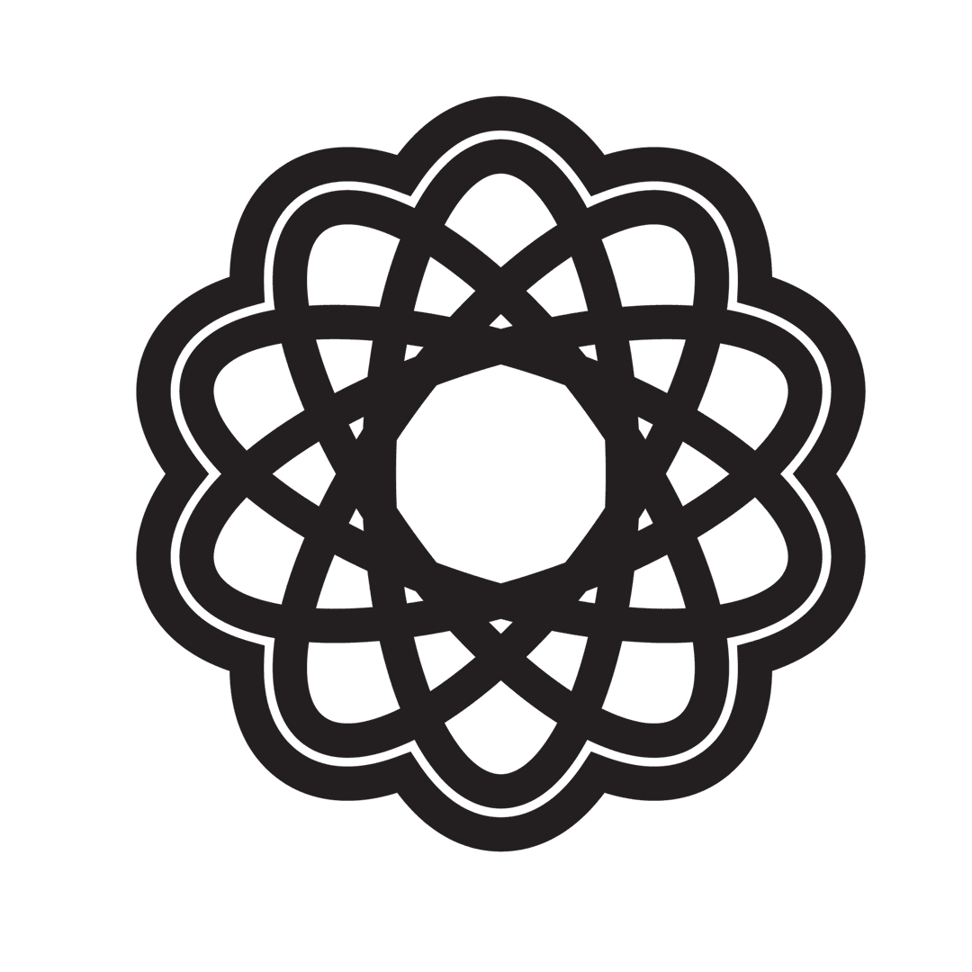 Black Abstract Shape on Transparent Background, Vector Art Design