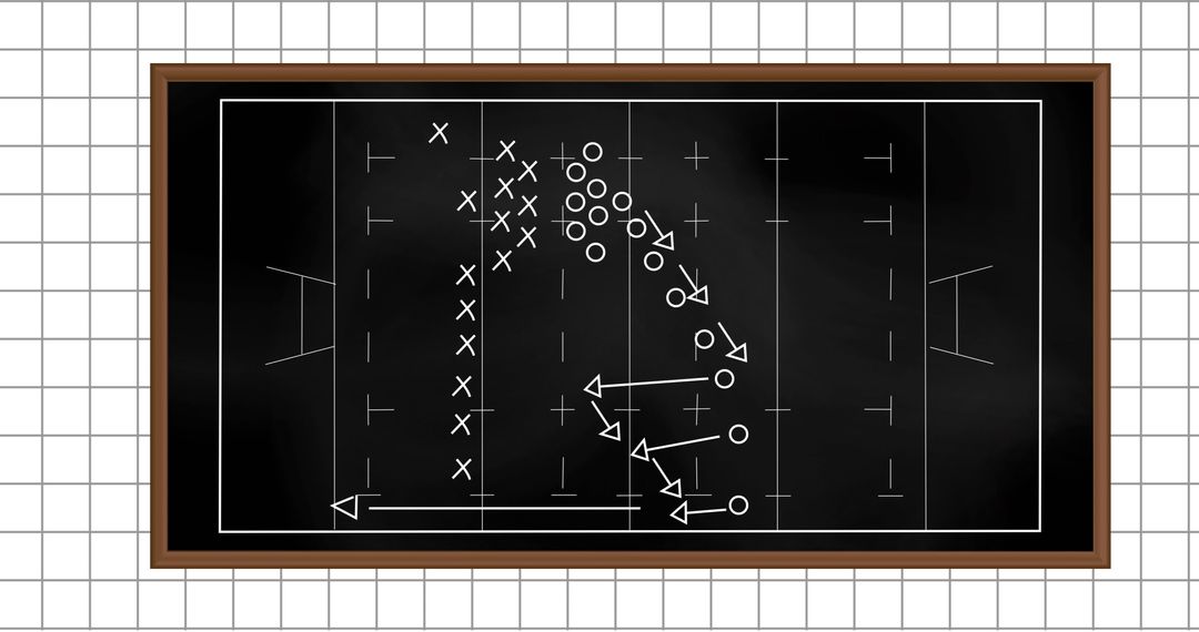 Rugby Tactics Board with Strategy Illustrations