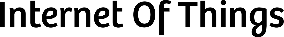 Transparent Internet of Things Text on Dark Background