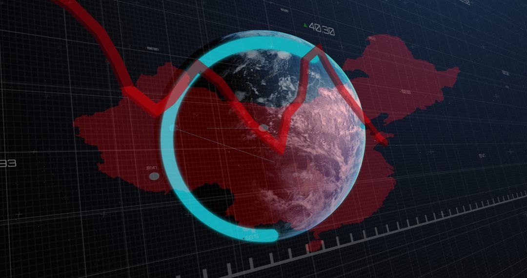 Global Market Trends with Earth and Data Visualization