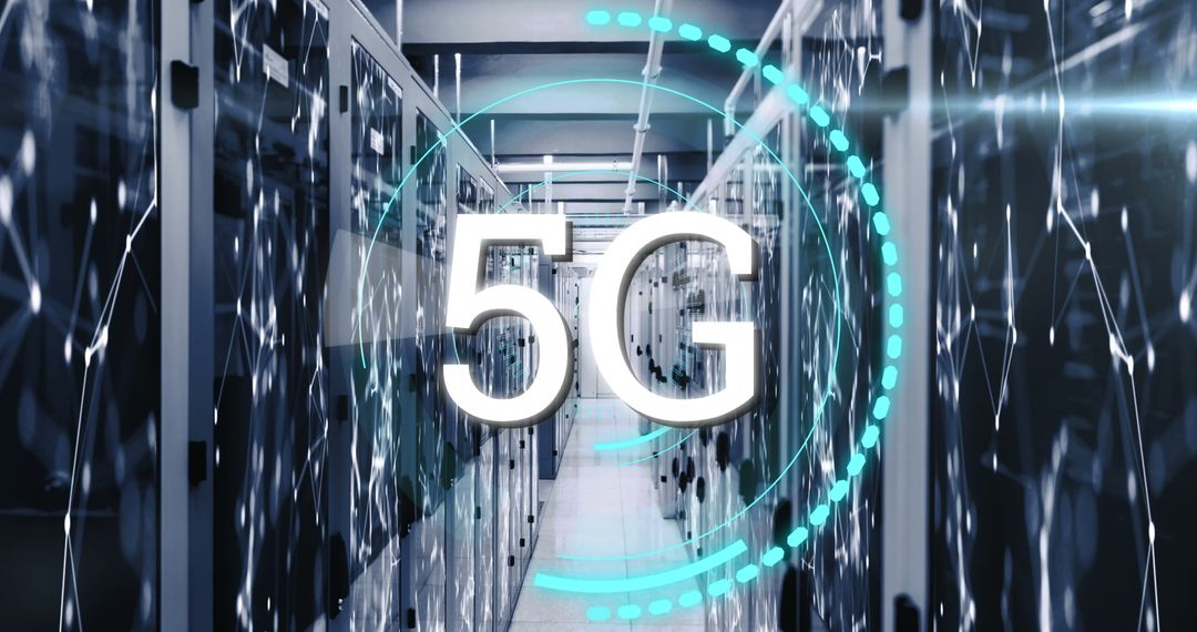 Futuristic 5G Network in Cyber Tech Server Room