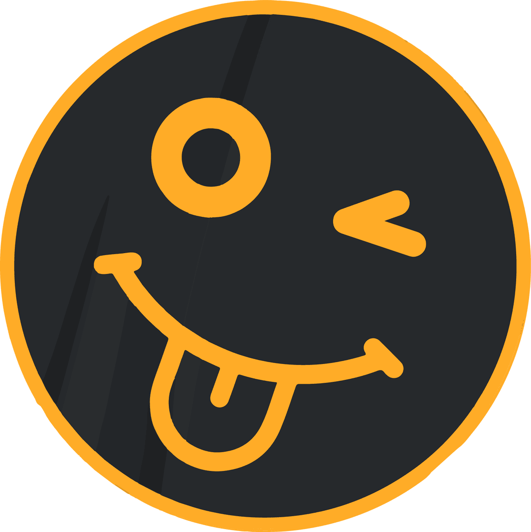 Winking Smiley Emoji on Transparent Background with Playful Expression