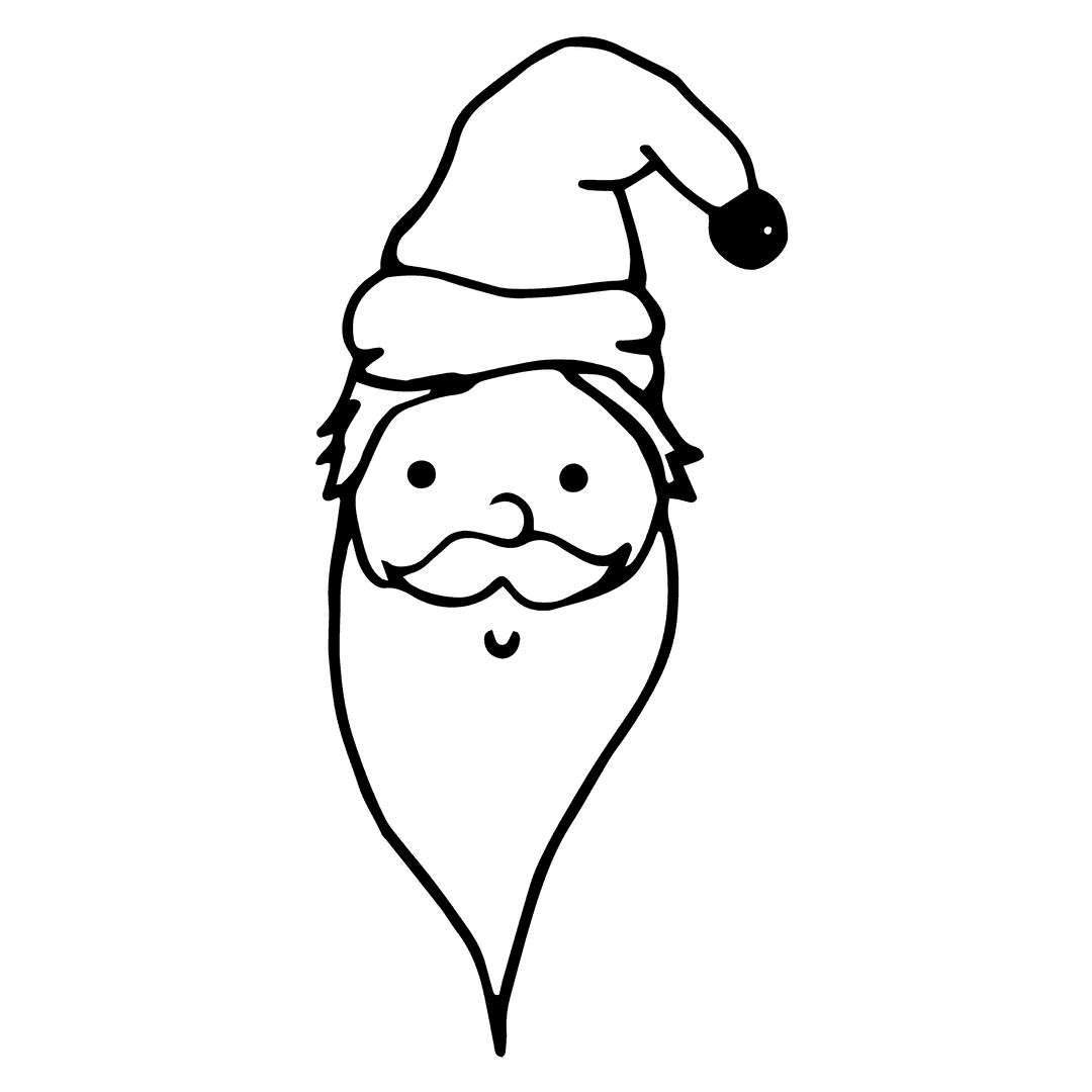 Digital Illustration of Santa Claus on Transparent Background