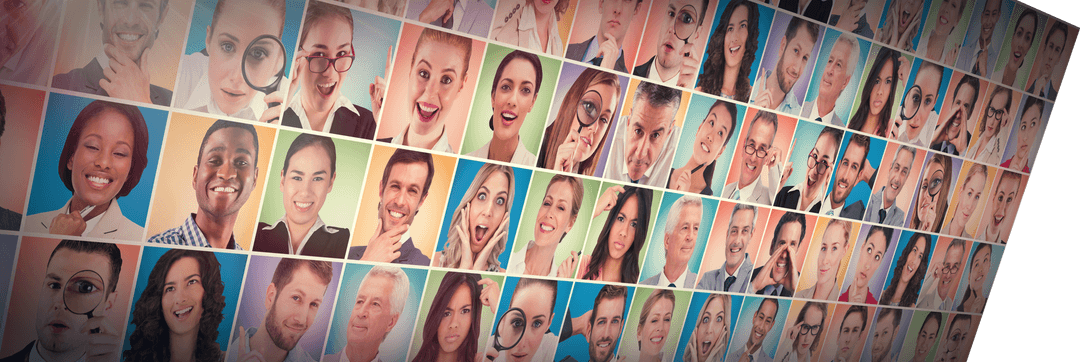 Transparent Diverse Group of People Networking Concept Illustration