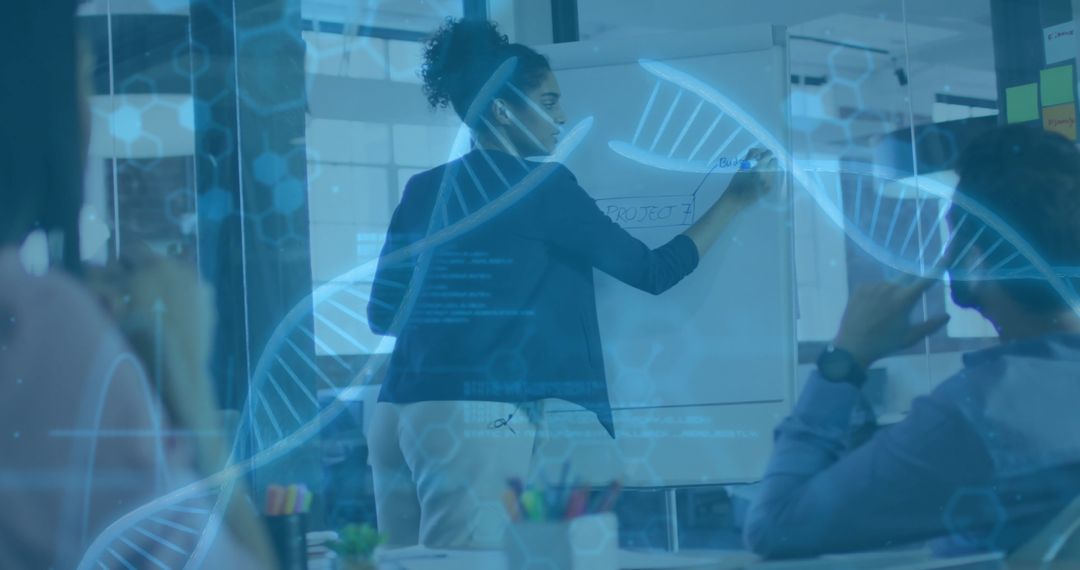 Collaborative Office Meeting with Modern Brainstorming