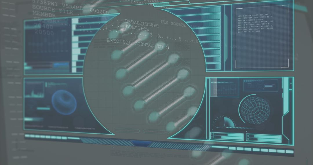 Digital DNA Strand Spinning with Medical Data on Screens