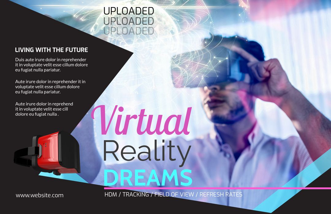 Experiencing Virtual Reality Dreams and Technology Innovations - Download Free Stock Templates Pikwizard.com