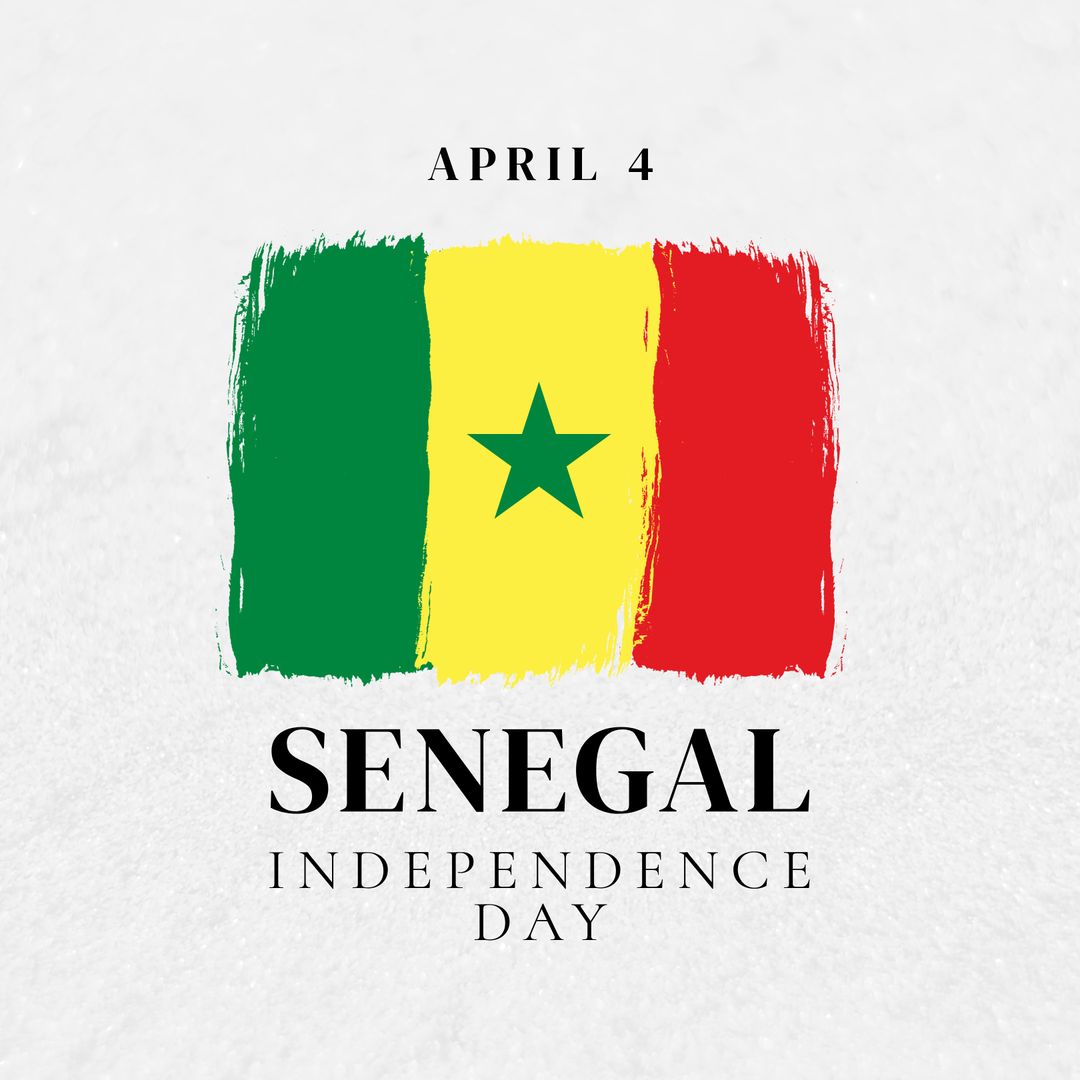 Senegal Independence Day Concept with Iconic National Flag