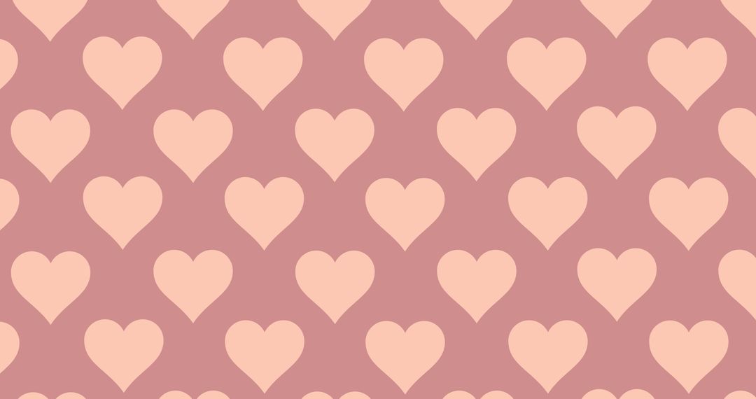 Seamless Pattern of Pink Hearts on Light Mauve Background - Free Images, Stock Photos and Pictures on Pikwizard.com