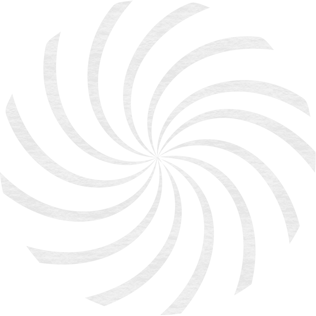 Elegant White Spiral Abstract on Transparent Background