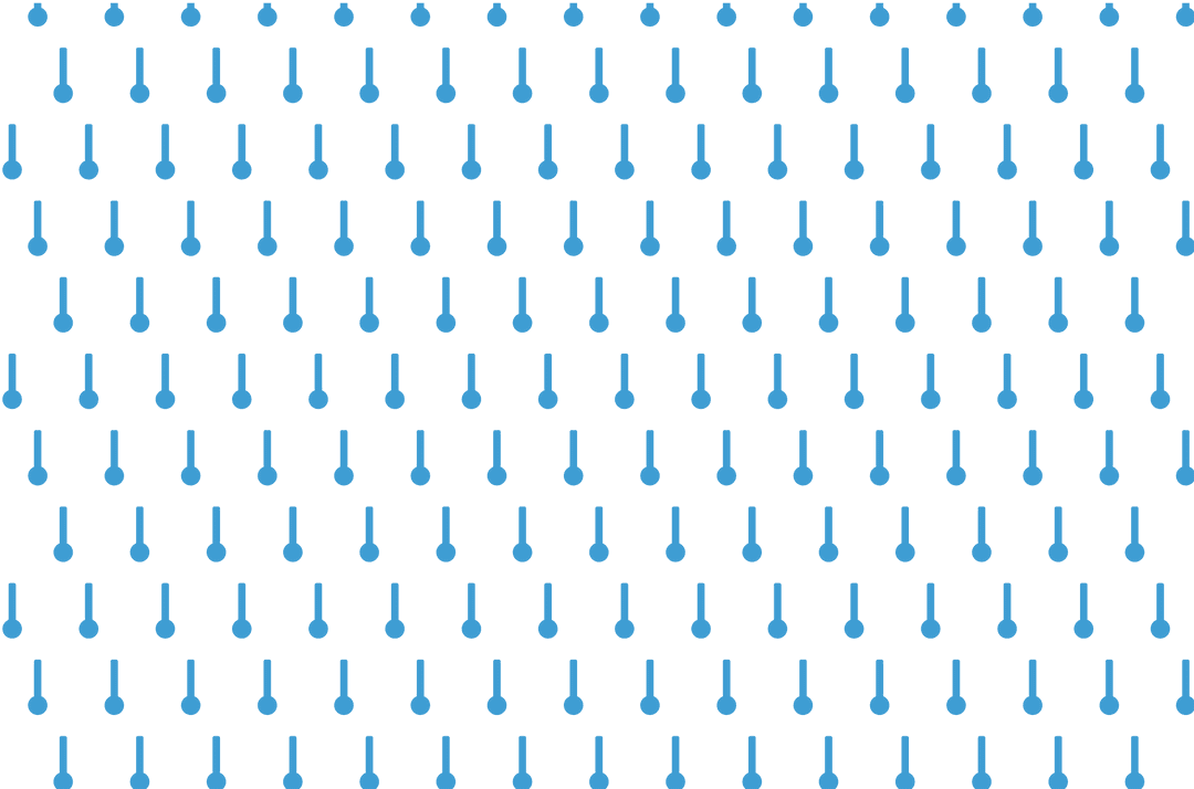 Blue Pattern Thermometer Icons on Transparent Background