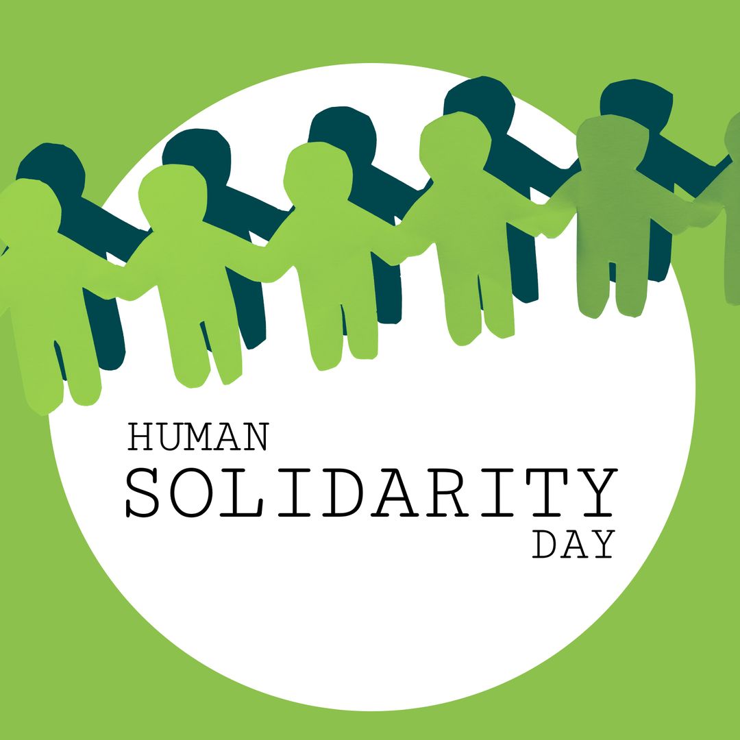 Human Solidarity Day Concept with Paper Chain People