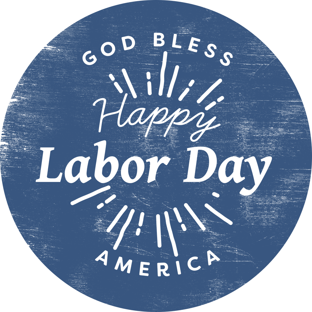 Transparent Labor Day Illustration with Patriotic Typography