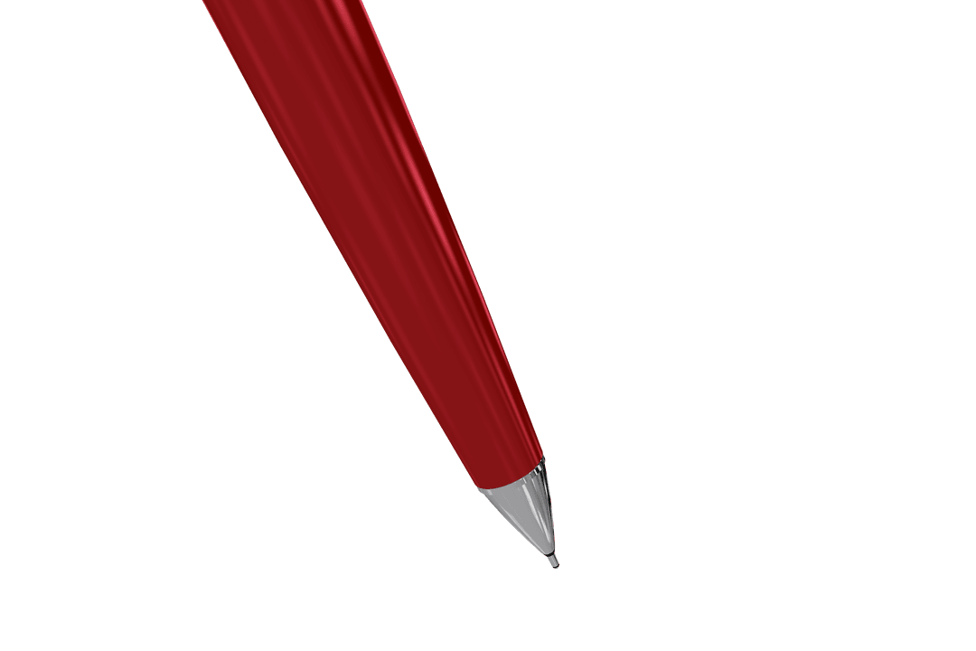 Red Pencil Tip on Transparent Background for Creative Projects