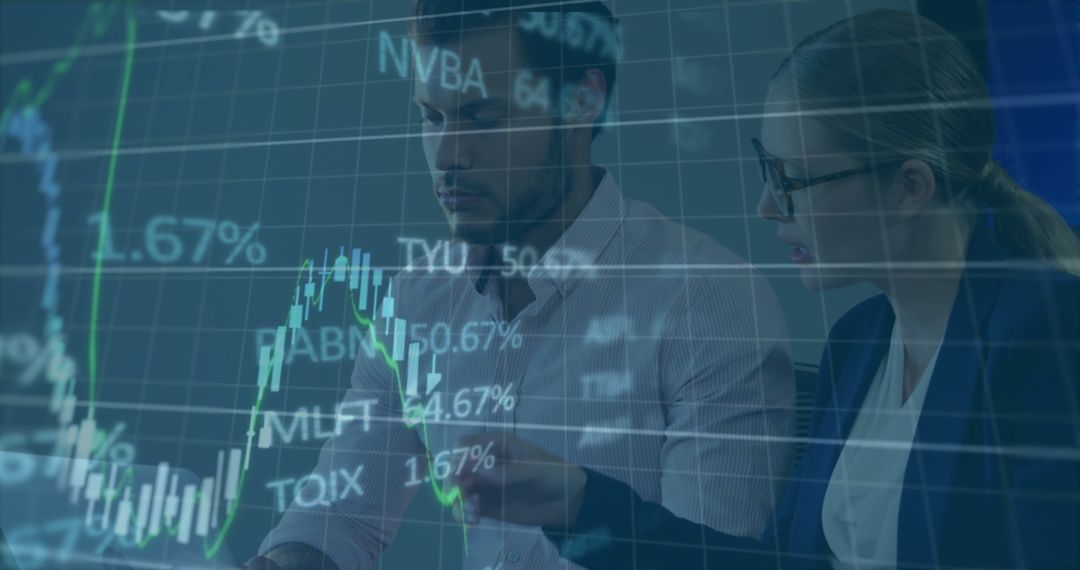 Diverse Colleagues Analyzing Financial Data Projections