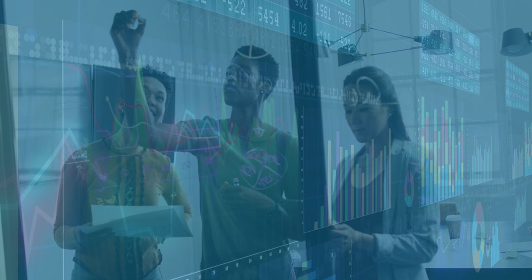 Diverse Team Collaborating on Data Analytics